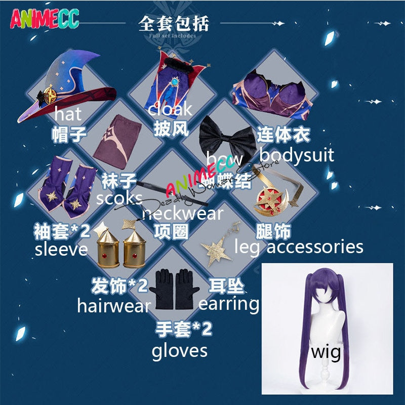 Genshin Impact Mona Cosplay Costume