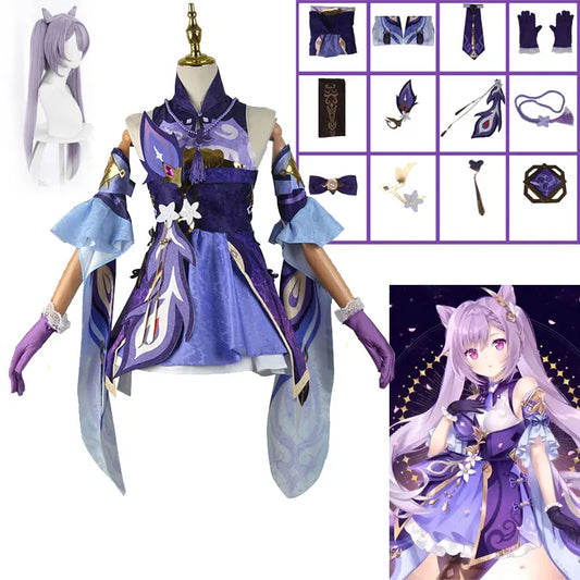 Genshin Impact Keqing Cosplay Costumes