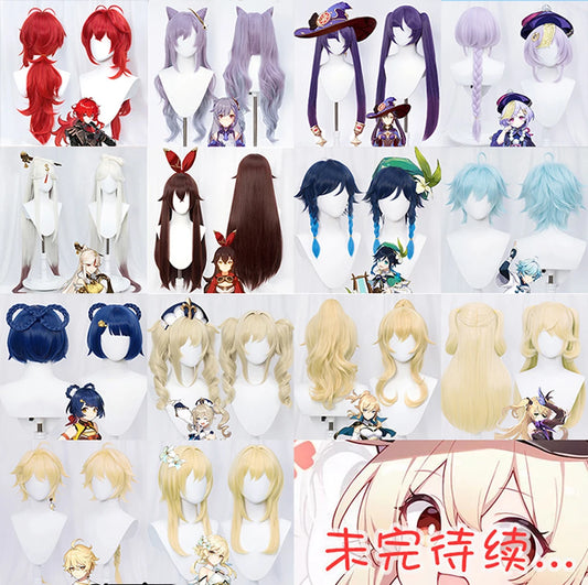 Genshin Impact Synthetic Hair Wigs + Wig Cap